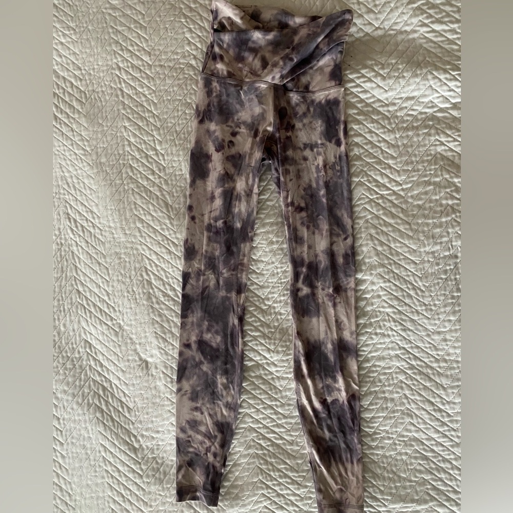 Lululemon Align Criss Cross waist pant 28” Diamond Dye pitch Grey graphite Grey